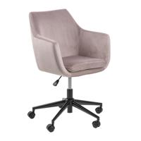 Bendt Bureaustoel 'Rikke' Velvet, kleur Dusty Rose - thumbnail