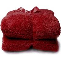 Unique Living Unique Living Plaid Teddy 150x200cm red - thumbnail