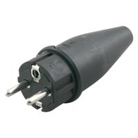 ABL Stekker | RA | Volrubber | 10/16A | Zwart - 00.110.15 - thumbnail