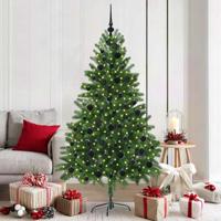 VidaXL Kerstboom met 300 led met standaard groen 180 cm pe - thumbnail