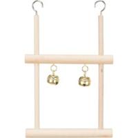 TRIXIE TRAPEZESCHOMMEL DUBBEL MET BEL HOUT 12X20 CM 4 ST - thumbnail