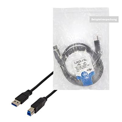 LogiLink CU0023 USB-kabel USB 3.2 Gen1 (USB 3.0 / USB 3.1 Gen1) USB-A stekker, USB-B stekker 1.00 m Zwart