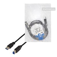 LogiLink USB-kabel USB 3.2 Gen1 (USB 3.0 / USB 3.1 Gen1) USB-A stekker, USB-B stekker 1.00 m Zwart CU0023 - thumbnail