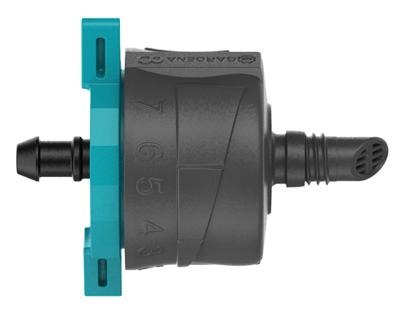GARDENA verstelbare einddruppelaar, drukcompenserend. druppelaar (zwart/turquoise, 5 stuks)