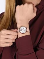 Emporio Armani AR2510 Horloge Kappa staal-leder rosekleurig-nude 32 mm - thumbnail