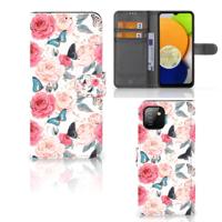 Samsung Galaxy A03 Hoesje Butterfly Roses - thumbnail