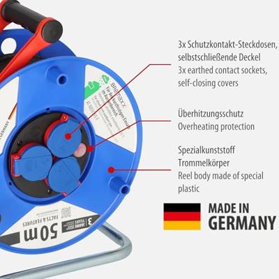 Brennenstuhl Garant IP44 kabelhaspel 50m AT-N05V3V3-F 3G1,5 - 1208590