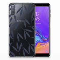 Samsung Galaxy A7 (2018) | TPU Case | Leaves Blue - thumbnail