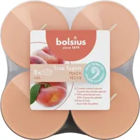 Bolsius geurtheelicht maxi true scents peach 8 stuks - thumbnail