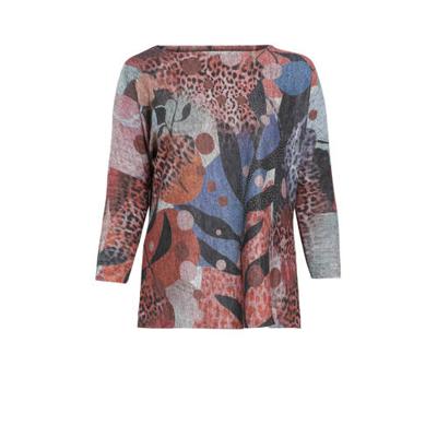 Paprika top met all over print en strass steentjes multi Paprika top met all over print en strass steentjes multi