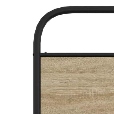 Bedframe zonder matras bewerkt hout gerookt eiken 107x203 cm - thumbnail
