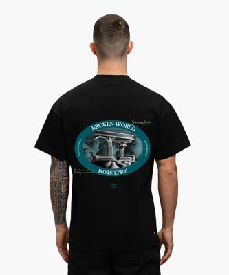 Jorcustom Broken World Loose Fit T-Shirt Heren Zwart - Maat S - Kleur: Zwart | Soccerfanshop Jorcustom Broken World Loose Fit T-Shirt Heren Zwart - Maat S - Kleur: Zwart | Soccerfanshop