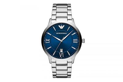 Emporio Armani stalen Herenhorlogemet drie wijzers - zilver AR11227