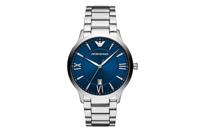 Emporio Armani stalen Herenhorlogemet drie wijzers - zilver AR11227 - thumbnail