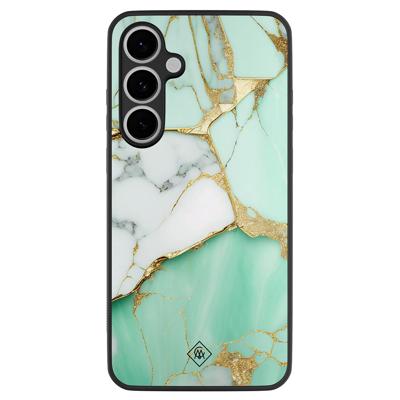 Samsung Galaxy S24 FE hoesje - Marmer mint goud Samsung Galaxy S24 FE hoesje - Marmer mint goud