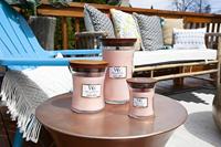 WoodWick Geurkaars Large Coastal Sunset - 18 cm / ø 10 cm - Geurkaars in Glas - Houten Lont - thumbnail