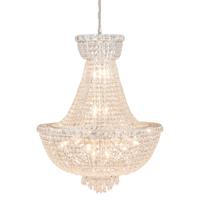 Clayre & Eef Kroonluchter Ø 63x78 cm Zilverkleurig Metaal Glas - thumbnail