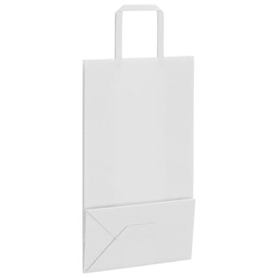 VidaXL Papieren zakken 250 st met hengsels 21x11x36 cm wit