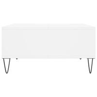 Salontafel 60x60x30 cm bewerkt hout wit - thumbnail