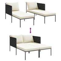 Ligstoel Antraciet 153 x 115 x 69.5 cm Gepoedercoat staal - thumbnail