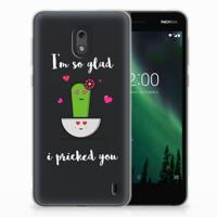 Nokia 2 Telefoonhoesje met Naam Cactus Glad - thumbnail