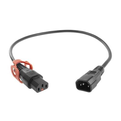 ACT AK5153 230V Stroomkabel C13 IEC Lock+/C14 Zwart - 50 cm