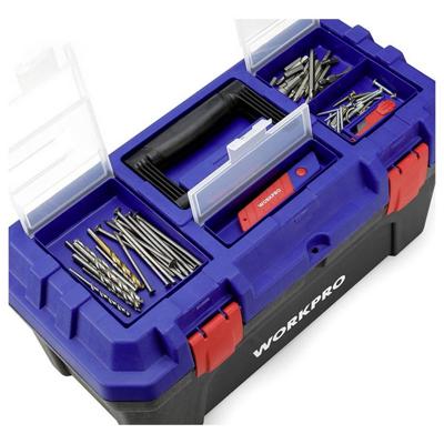 WorkPro WP283002 507 x 254 x259 mm Gereedschapskist (leeg) Blauw, Zwart