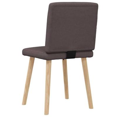 Eetkamerstoelen 2 st stof donkerbruin