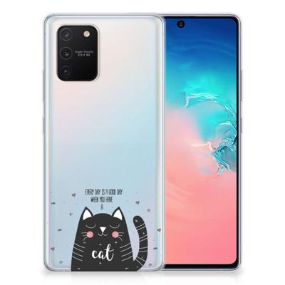 Samsung Galaxy S10 Lite Telefoonhoesje met Naam Cat Good Day Samsung Galaxy S10 Lite Telefoonhoesje met Naam Cat Good Day