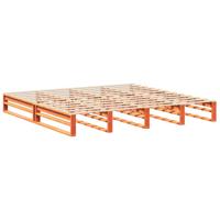 Bedframe zonder matras massief grenenhout wasbruin 200x200 cm - thumbnail