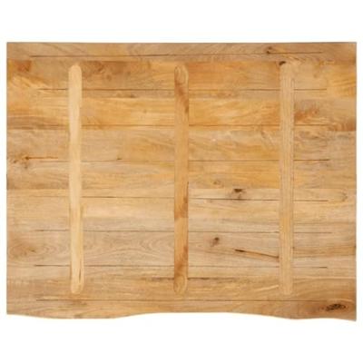 Tafelblad met natuurlijke rand 90x80x3,8 cm massief mangohout - thumbnail