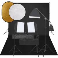 VidaXL Fotostudioset met verlichtingsset, achtergrond en reflector - thumbnail