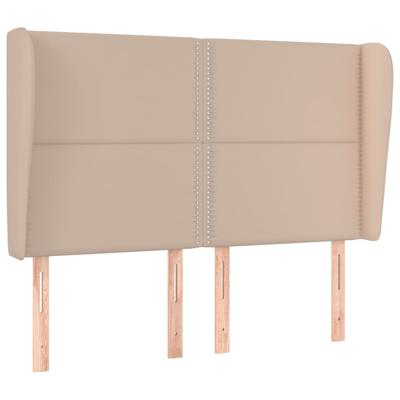 Hoofdbord met randen 147x23x78/88 cm kunstleer cappuccinokleur - thumbnail
