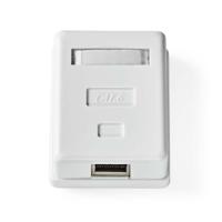 Nedis Netwerk Wanddoos | Opbouw | 1 poort(en) | STP CAT6 | Recht | Female | Goud Verguld | PVC | Wit | Doos - CCGB89120WT - thumbnail