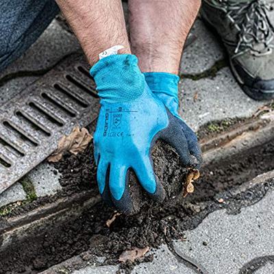 Guide werkhandschoenen - 585 - blauwe latex - waterdicht - maat 9