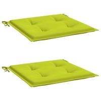 VidaXL Tuinstoelkussens 2 st 50x50x4 cm oxford stof felgroen - thumbnail