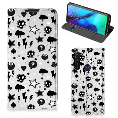 Mobiel BookCase Motorola Moto G Pro Silver Punk Mobiel BookCase Motorola Moto G Pro Silver Punk
