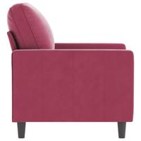Fauteuil 60 cm fluweel wijnrood - thumbnail
