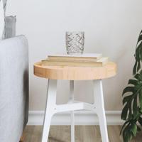 Tafelblad rond 30x3 cm massief grenenhout - thumbnail