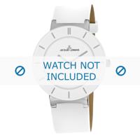 Jacques Lemans horlogeband 1-1867B Leder Wit - thumbnail