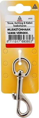 Musketonhaak 16mm vernikk Deltafix - Deltafix