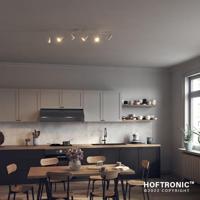 Riga - LED plafondlamp - 30 Watt 2345 lumen - 6 spots - 2700K Warm wit - Draaibaar en dimbaar - GU10 - Kantelbaar - Plafondspot - IP20 Voor binnen - Wit - thumbnail
