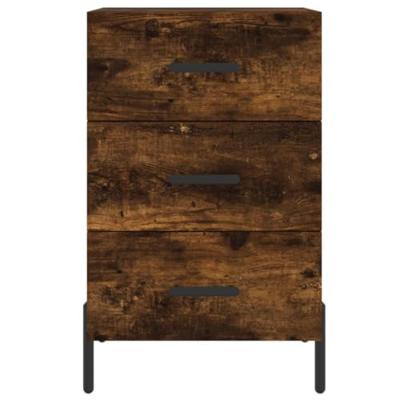 Nachtkastje 40x40x66 cm bewerkt hout gerookt eikenkleurig Nachtkastje 40x40x66 cm bewerkt hout gerookt eikenkleurig