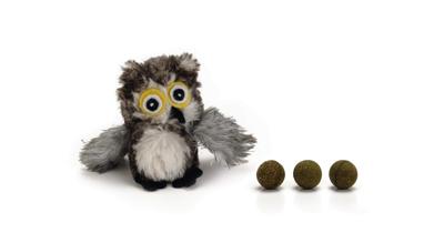 Beeztees Uil - Kattenspeelgoed - Incl. Catnipballen - 9,5 cm
