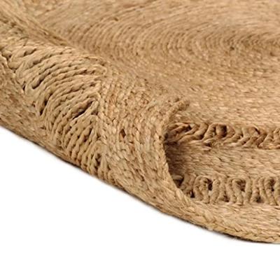 VidaXL Tapijt rond 120 cm gevlochten jute VidaXL Tapijt rond 120 cm gevlochten jute