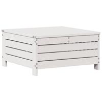 3-delige Loungeset met kussens massief grenenhout wit - thumbnail