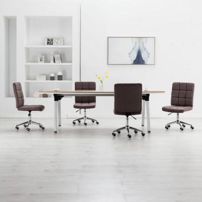 vidaXL Eetkamerstoelen 4 st stof taupe vidaXL Eetkamerstoelen 4 st stof taupe