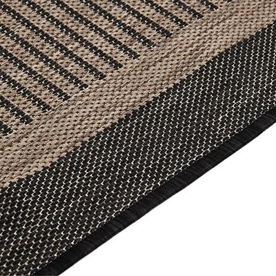 VidaXL Buitenkleed platgeweven 160x230 cm donkerbruin