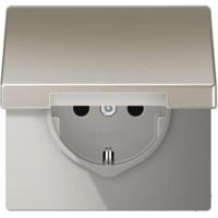 Jung ES1520KIKL Wandontactdoos met klapdeksel Inzetstuk 1-voudig RVS 1 stuk(s) - thumbnail