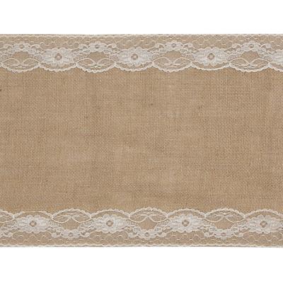 Santex Juten Tafelloper met kant wit
